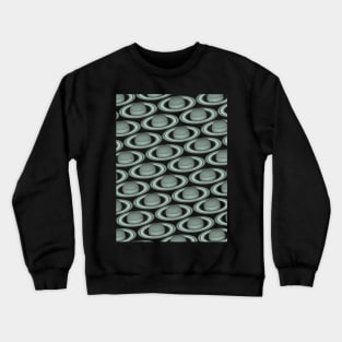 Minimalistic Saturnal Glitch Pattern, aka Invasion of Flatland Mint on Sailor Blue Crewneck Sweatshirt